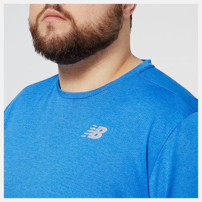 New Balance Impact Run Korta Sleeve T-shirt Herr Mörkblå | NB643UDJ