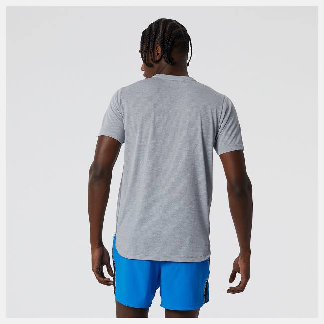 New Balance Impact Run Korta Sleeve T-shirt Herr Grå | NB653XNM