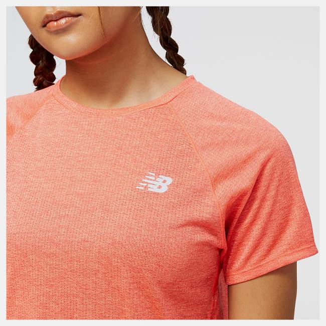 New Balance Impact Run Korta Sleeve T-shirt Dam Röda | NB729MBS