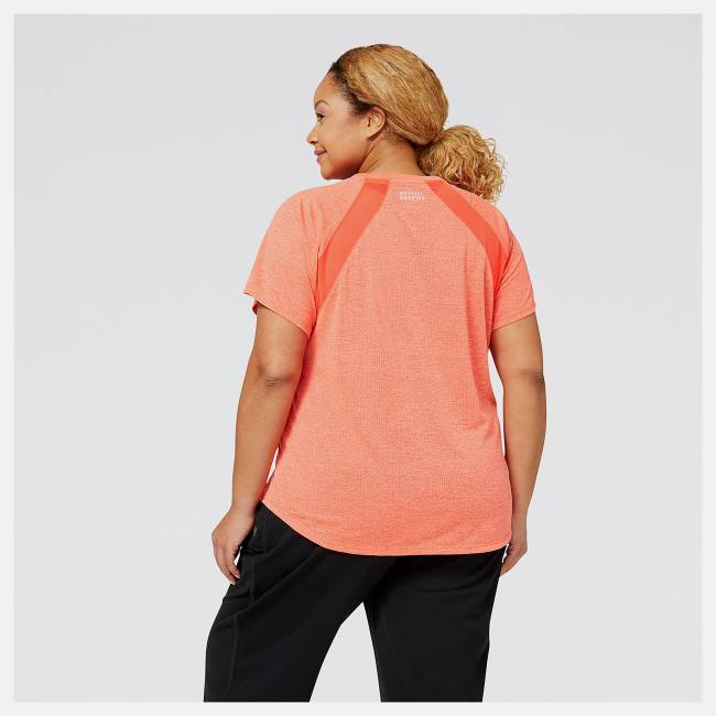 New Balance Impact Run Korta Sleeve T-shirt Dam Röda | NB768QCV