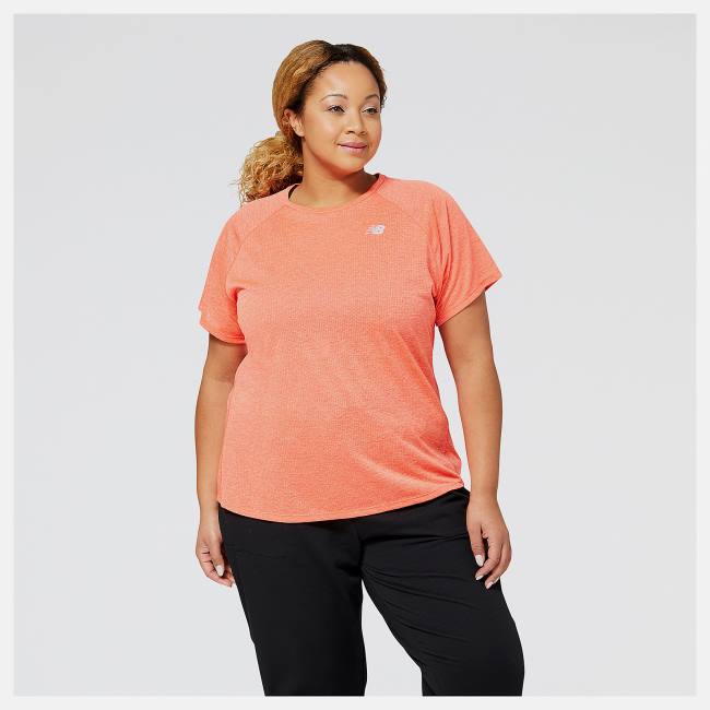 New Balance Impact Run Korta Sleeve T-shirt Dam Röda | NB768QCV