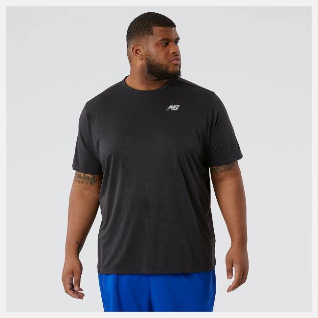 New Balance Impact Run Korta Sleeve T-shirt Herr Svarta | NB942QEM