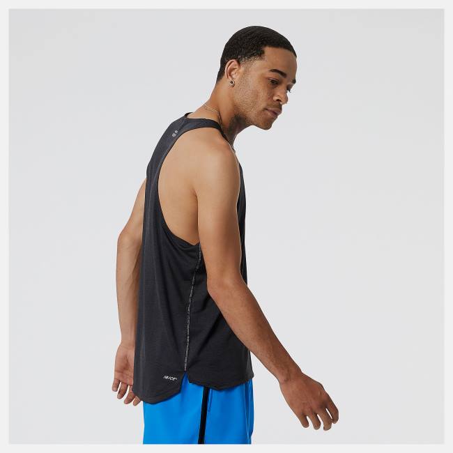 New Balance Impact Run Singlet T-shirt Herr Svarta | NB723BFM