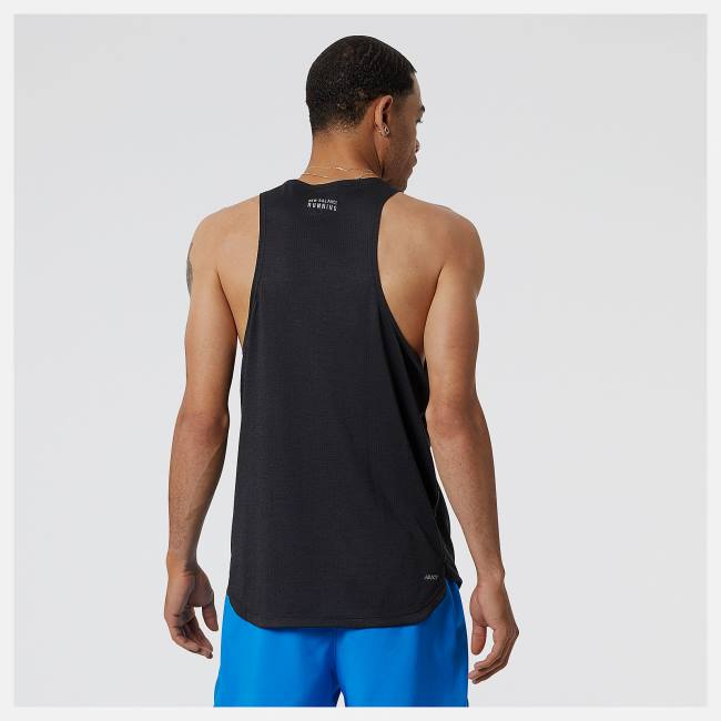 New Balance Impact Run Singlet T-shirt Herr Svarta | NB723BFM