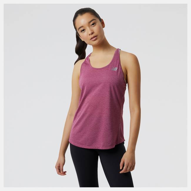 New Balance Impact Run Tank T-shirt Dam Rosa | NB980UXV