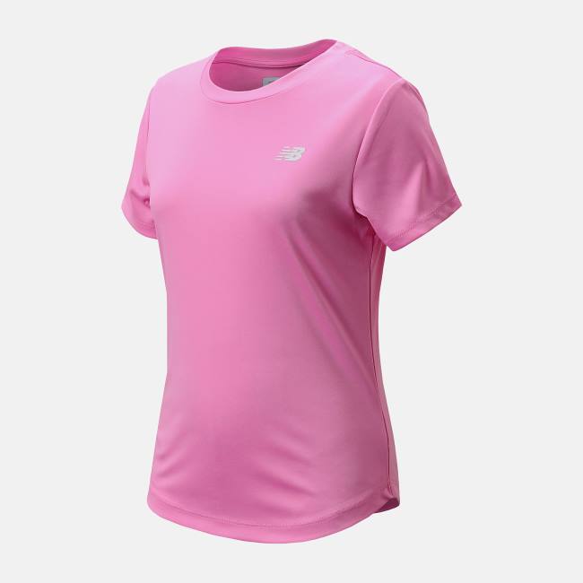 New Balance Jersey Top Girls T-shirt Barn Rosa | NB940OFN