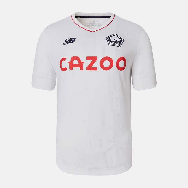 New Balance Lille LOSC Away Korta Sleeve Jersey T-shirt Herr Vita | NB063UND