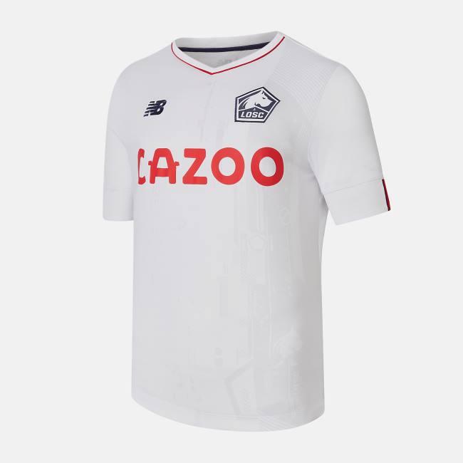 New Balance Lille LOSC Away Korta Sleeve Jersey T-shirt Herr Vita | NB063UND