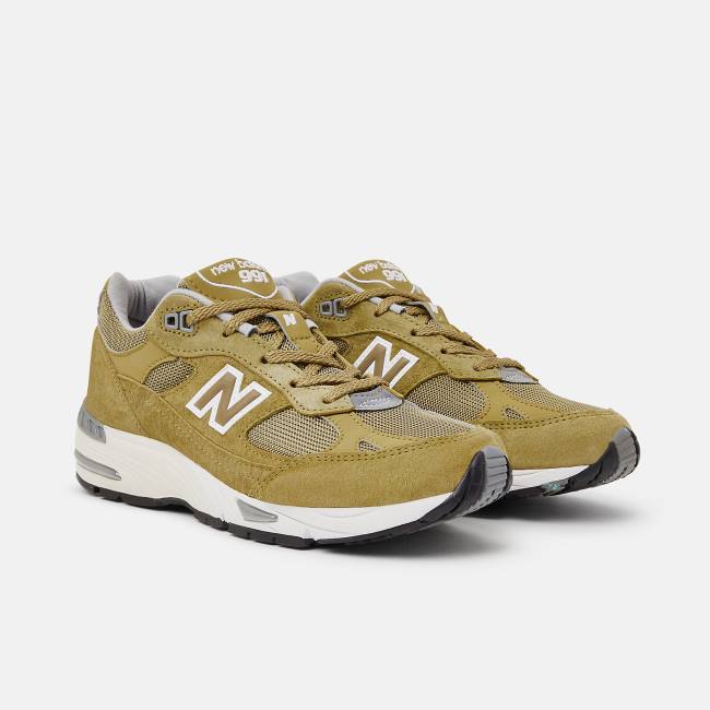 New Balance MADE in UK 991 Sneakers Dam Gröna Grädde Vita | NB863EXF