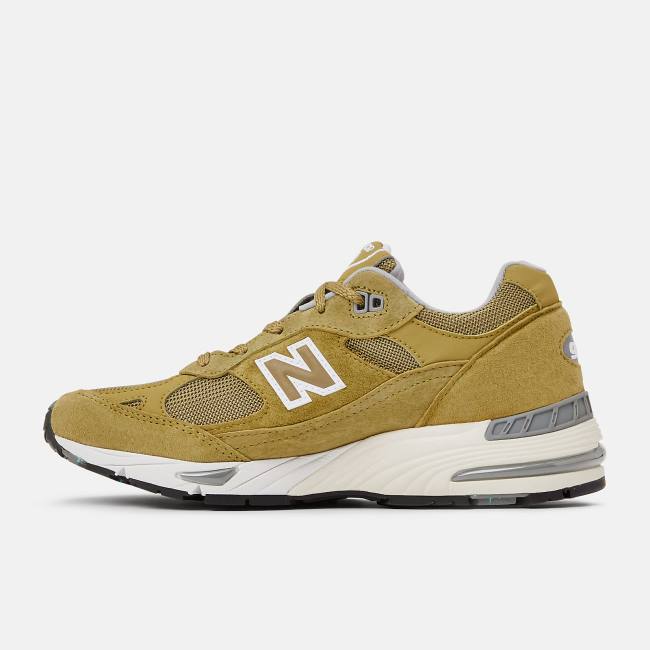 New Balance MADE in UK 991 Sneakers Dam Gröna Grädde Vita | NB863EXF