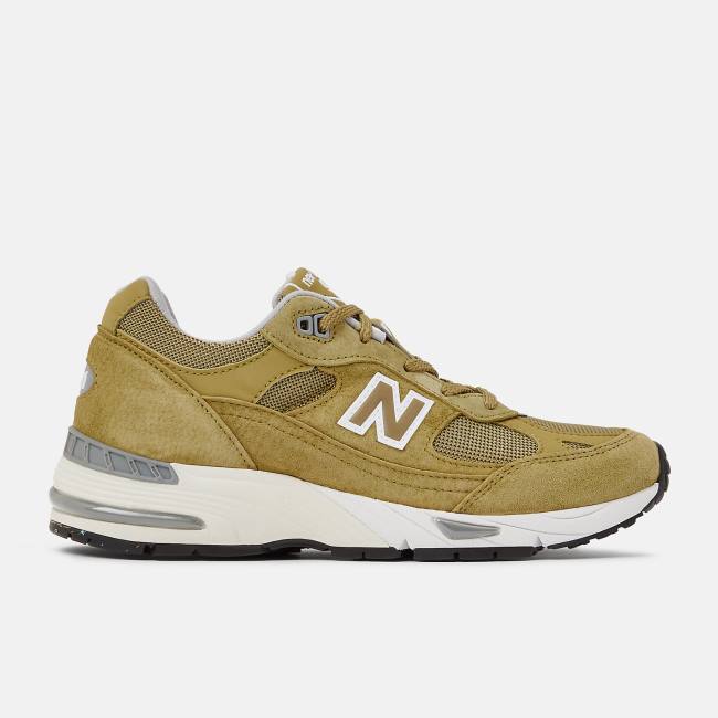 New Balance MADE in UK 991 Sneakers Dam Gröna Grädde Vita | NB863EXF