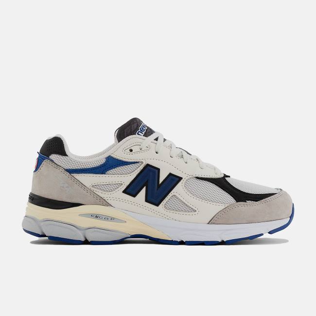 New Balance MADE in USA 990v3 Sneakers Herr Vita Blå | NB183NCD