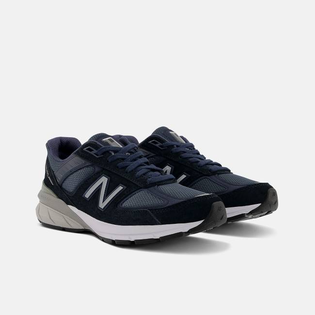 New Balance MADE in USA 990v5 Core Sneakers Dam Marinblå Silver | NB148TYN