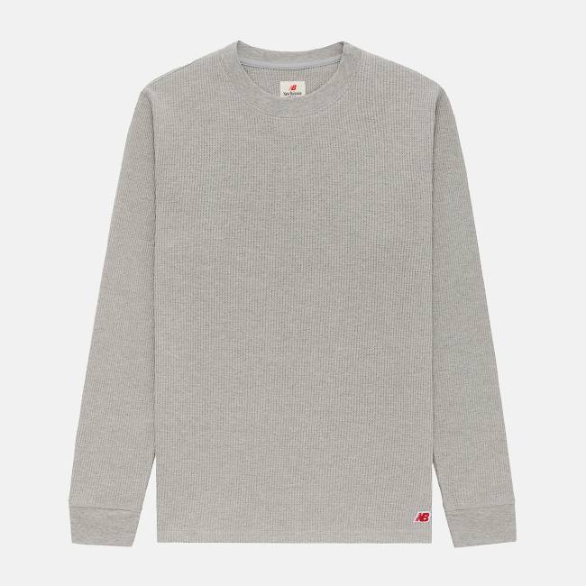 New Balance MADE in USA Long Sleeve Thermal T-shirt Herr Grå | NB312PJV