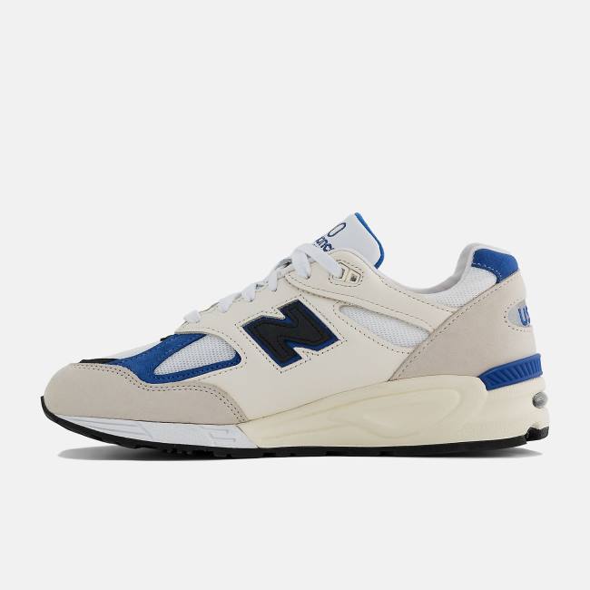 New Balance Made in USA 990v2 Sneakers Herr Vita Blå | NB563JDH