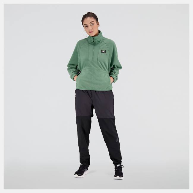 New Balance NB AT Polar Fleece Layer T-shirt Dam Gröna | NB074OGY