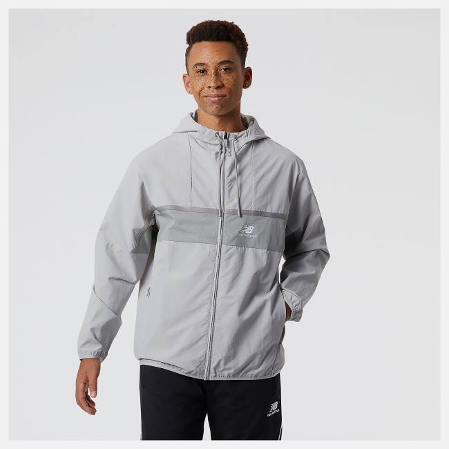 New Balance NB Athletics Amplified Windbreaker Jacka Herr Ljusgrå | NB463SPD