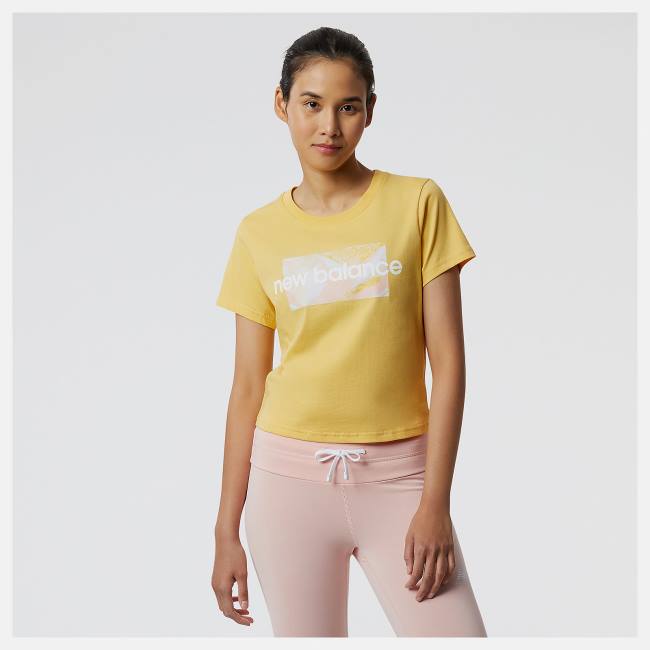 New Balance NB Athletics Mystic Minerals Tee T-shirt Dam Bruna | NB328NLK