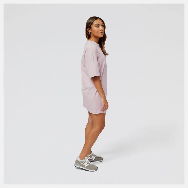 New Balance NB Athletics Nature State Korta Sleeve Tee T-shirt Dam Lila Grå | NB865CAG