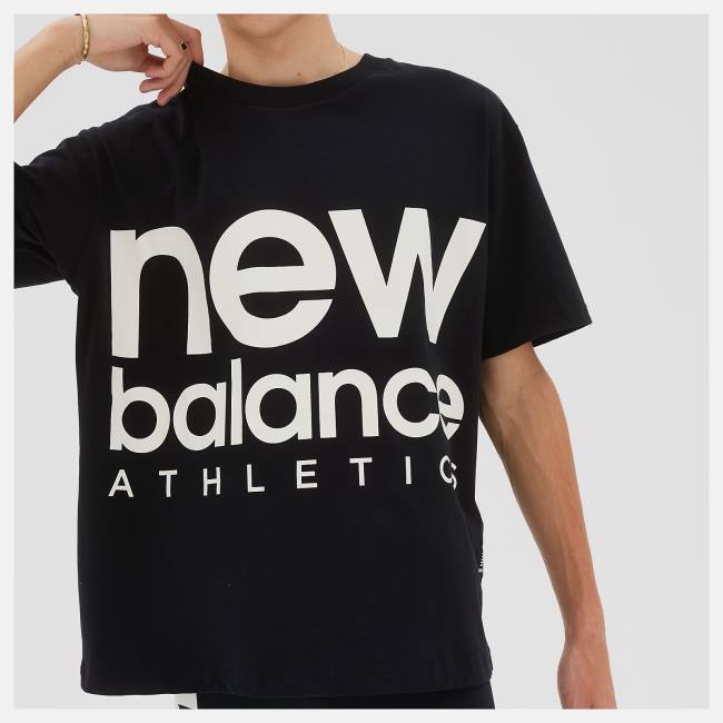 New Balance NB Athletics Unisex Out of Bounds Tee T-shirt Herr Svarta | NB241QUA