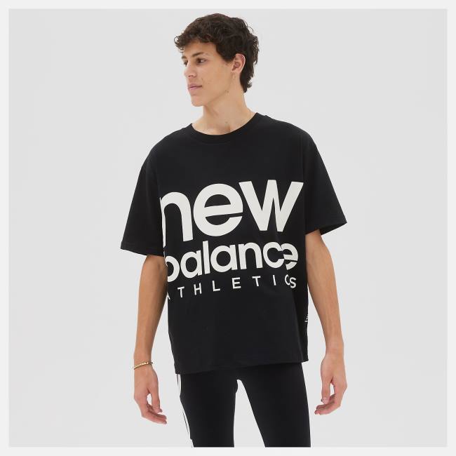 New Balance NB Athletics Unisex Out of Bounds Tee T-shirt Herr Svarta | NB241QUA