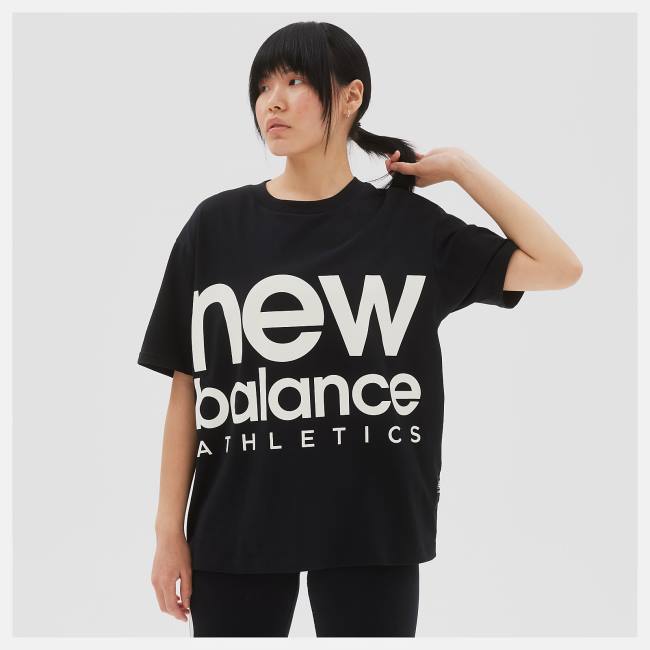 New Balance NB Athletics Unisex Out of Bounds Tee T-shirt Dam Svarta | NB813QJI