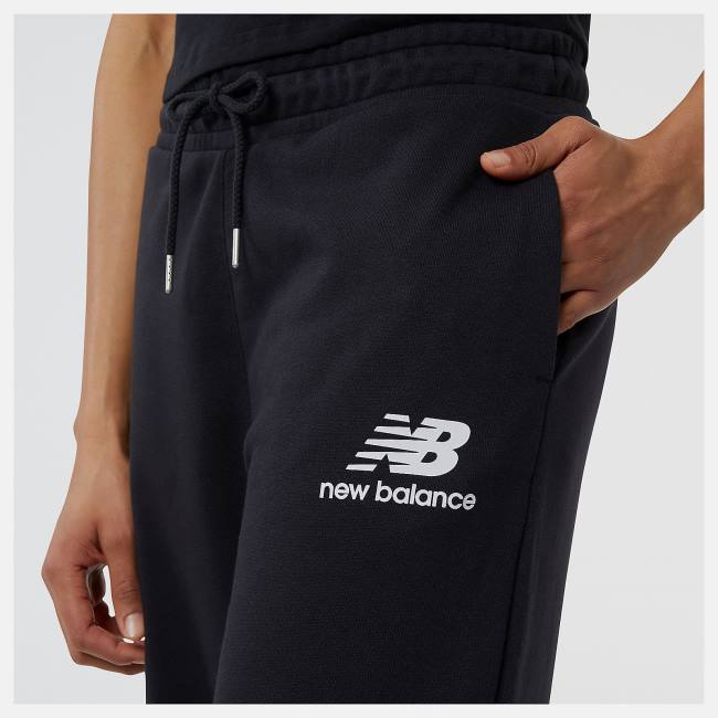 New Balance NB Essentials Breda Legged Sweatpant Byxor Dam Svarta | NB927ODE