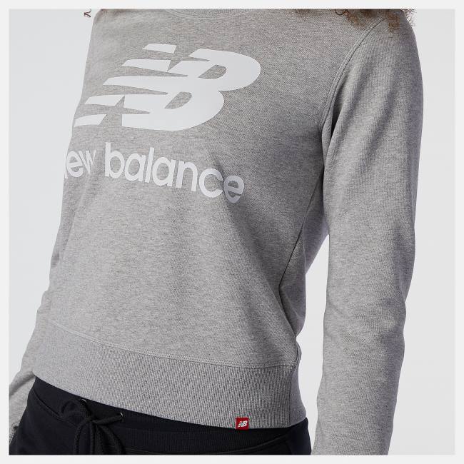 New Balance NB Essentials Crew Fleece Tröjor Dam Grå | NB763DEM