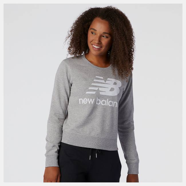 New Balance NB Essentials Crew Fleece Tröjor Dam Grå | NB763DEM