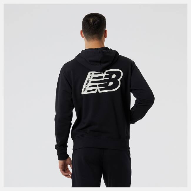 New Balance NB Essentials Fleece Hoodie Herr Svarta | NB105YAG