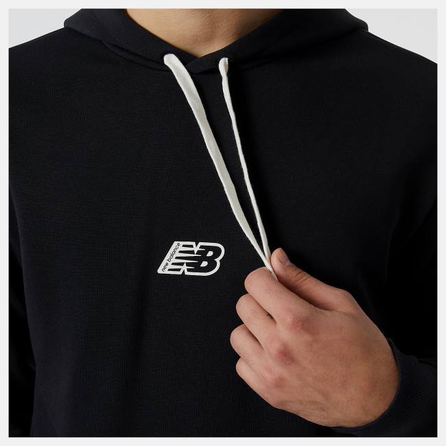 New Balance NB Essentials Fleece Hoodie Herr Svarta | NB105YAG