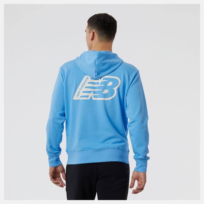 New Balance NB Essentials Fleece Hoodie Herr Blå | NB378WPI