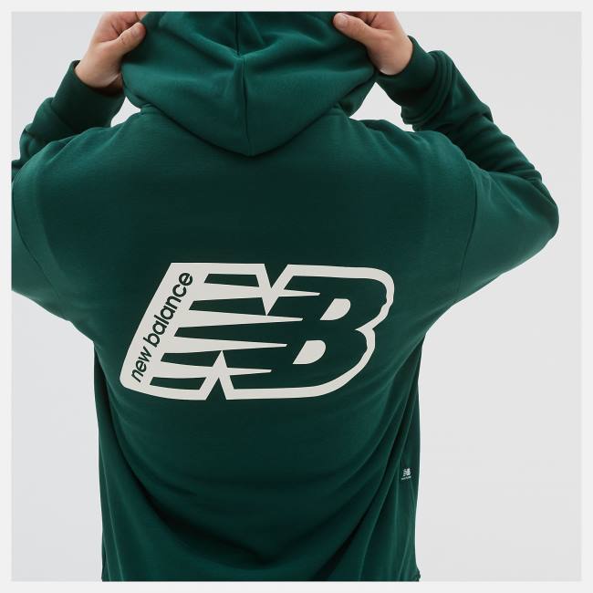 New Balance NB Essentials Fleece Hoodie Herr Gröna | NB750KOM