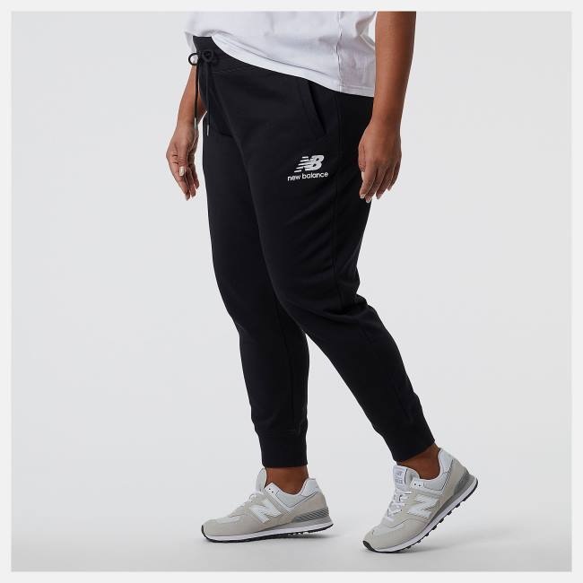 New Balance NB Essentials French Terry Sweatpant Byxor Dam Svarta | NB046UVI