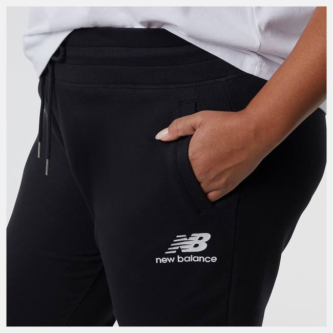 New Balance NB Essentials French Terry Sweatpant Byxor Dam Svarta | NB046UVI