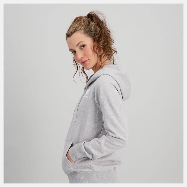 New Balance NB Essentials Full Zip Hoodie Dam Grå | NB495FVL