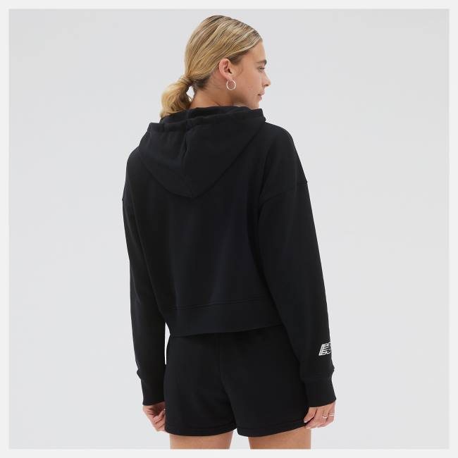 New Balance NB Essentials Hoodie Dam Svarta | NB304XTP