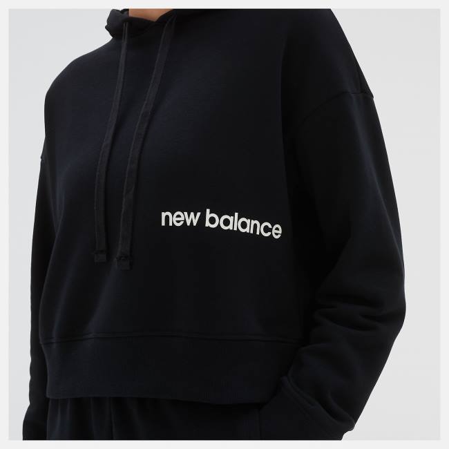 New Balance NB Essentials Hoodie Dam Svarta | NB304XTP