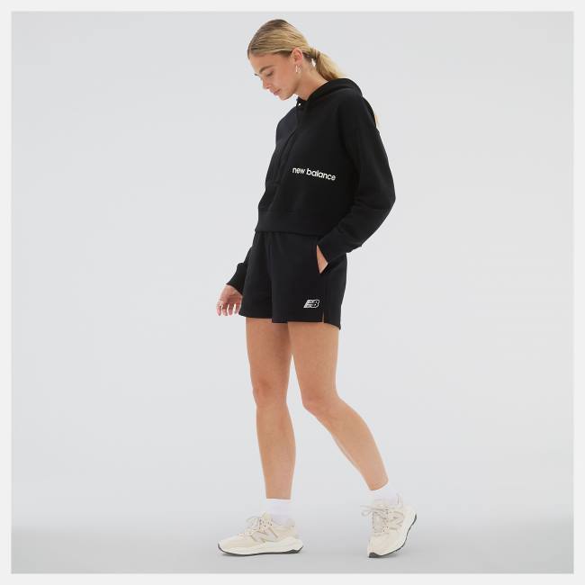 New Balance NB Essentials Hoodie Dam Svarta | NB304XTP