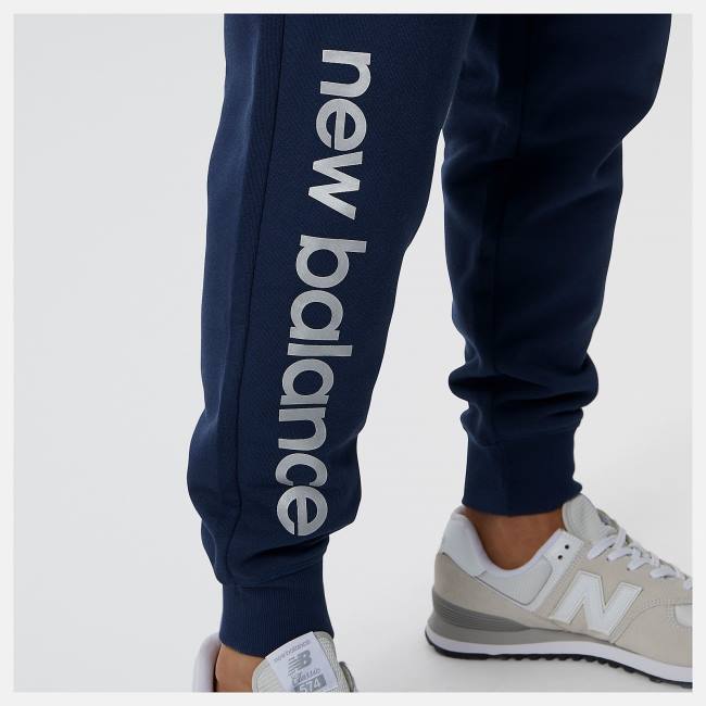 New Balance NB Essentials Metallic Sweatpant Byxor Herr Beige Indigo | NB054OWI