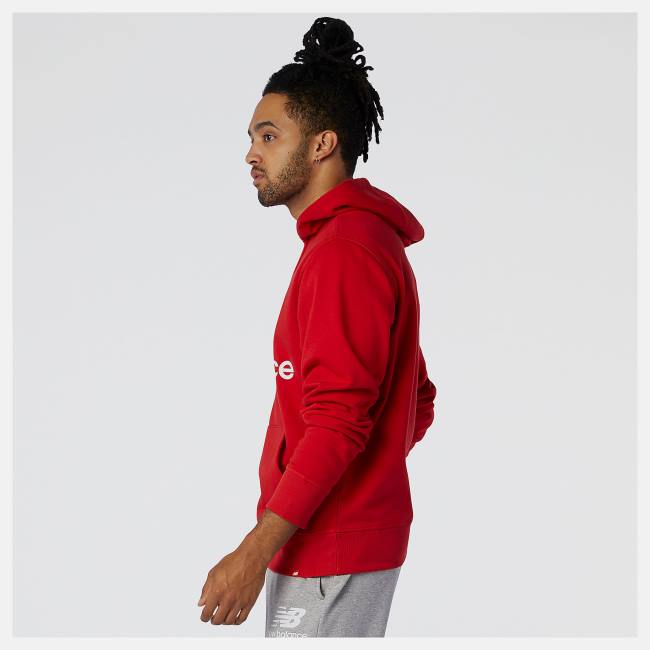 New Balance NB Essentials Pullover Hoodie Herr Röda | NB267BDA