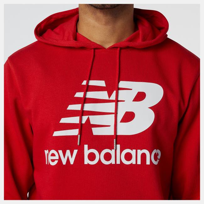 New Balance NB Essentials Pullover Hoodie Herr Röda | NB267BDA