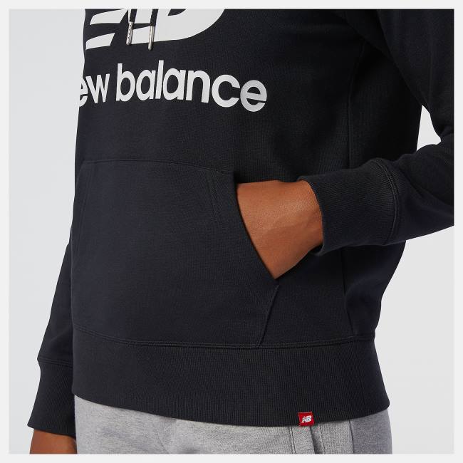 New Balance NB Essentials Pullover Hoodie T-shirt Dam Svarta | NB590SYD