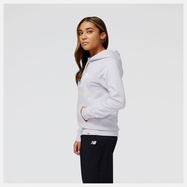 New Balance NB Essentials Pullover Hoodie T-shirt Dam Grå Lila | NB657QAK