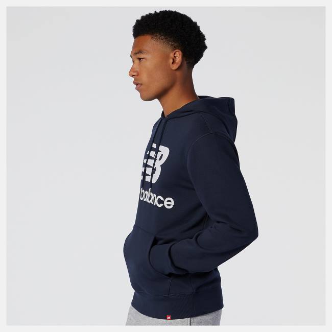 New Balance NB Essentials Pullover Hoodie Herr Marinblå | NB706PWQ