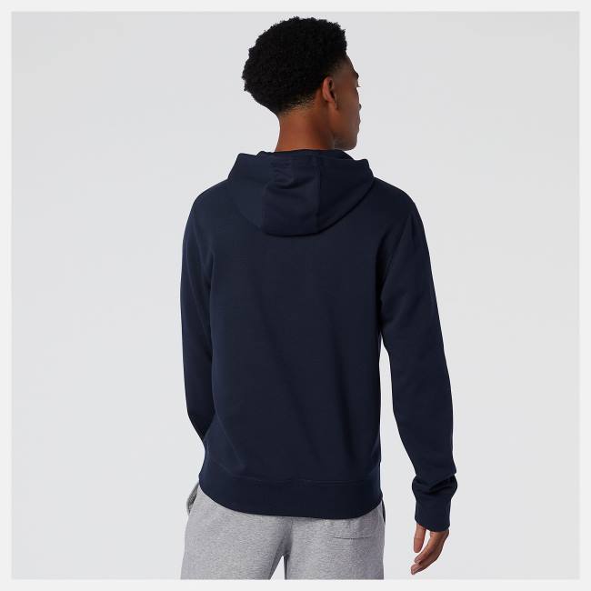 New Balance NB Essentials Pullover Hoodie Herr Marinblå | NB706PWQ