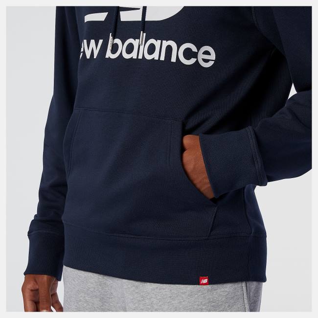 New Balance NB Essentials Pullover Hoodie Herr Marinblå | NB706PWQ