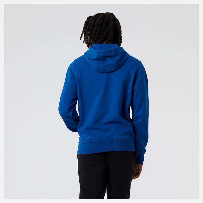 New Balance NB Essentials Pullover Hoodie Herr Blå | NB743VXF