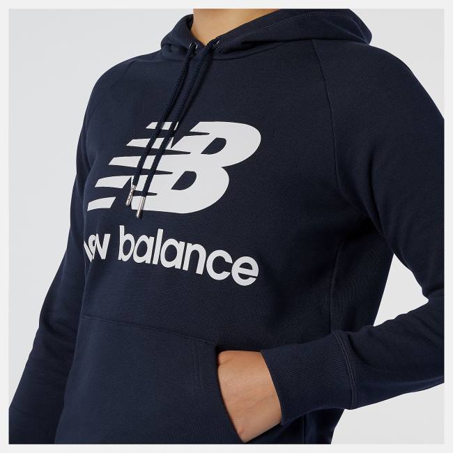 New Balance NB Essentials Pullover Hoodie T-shirt Dam Marinblå | NB860AHB