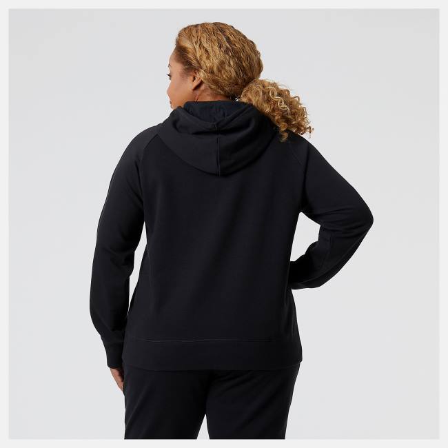 New Balance NB Essentials Pullover Hoodie Dam Svarta | NB951TUF